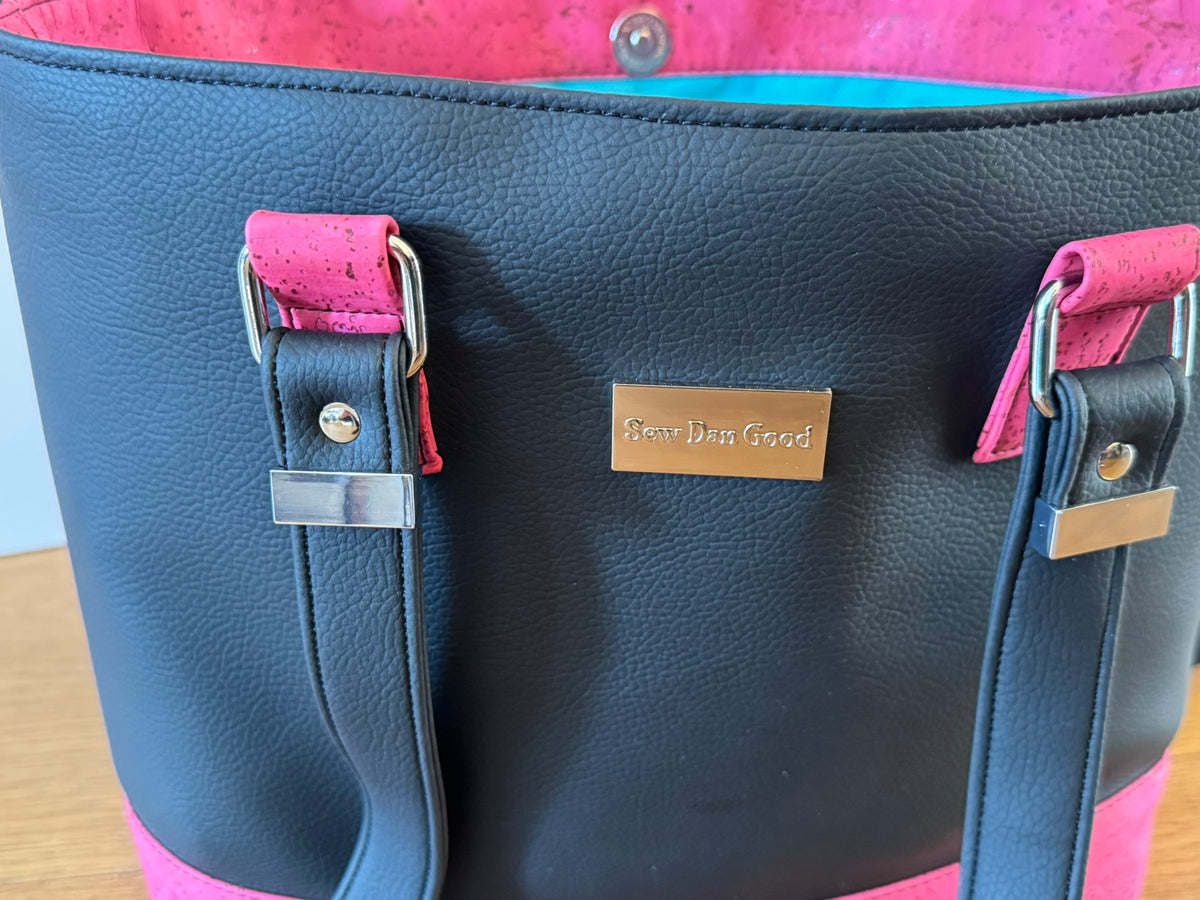 Black and Hot Pink Tote Bag