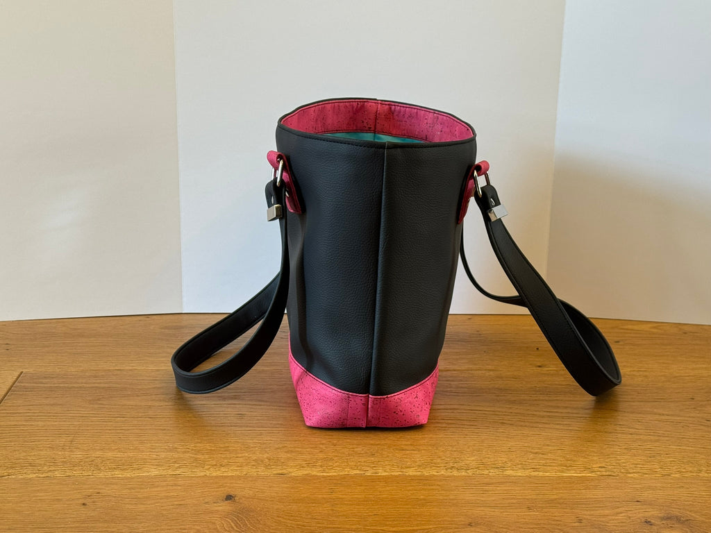 Black and Hot Pink Tote Bag