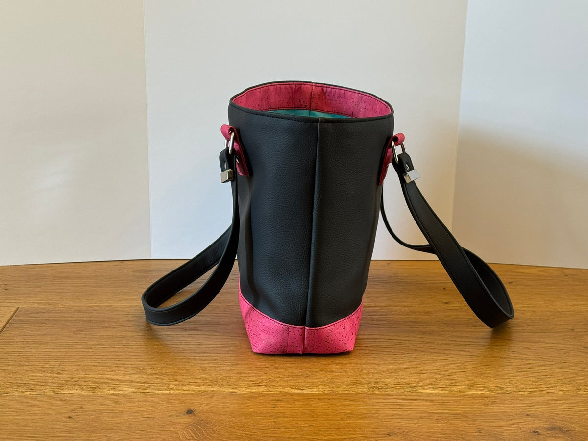 Black and Hot Pink Tote Bag