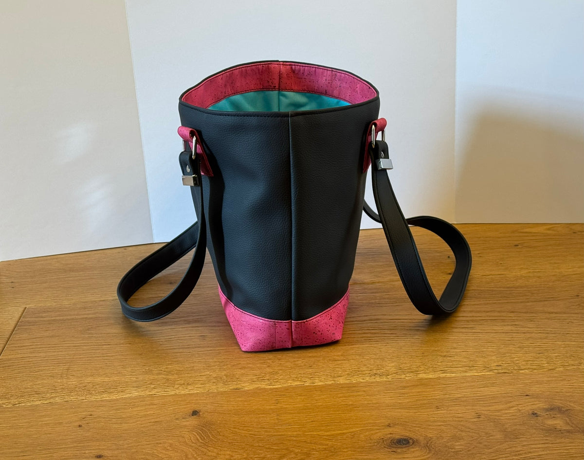 Black and Hot Pink Tote Bag