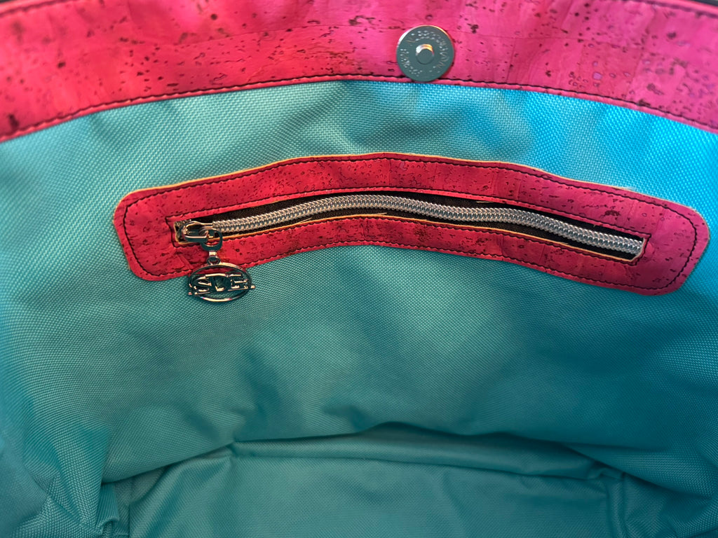 Black and Hot Pink Tote Bag