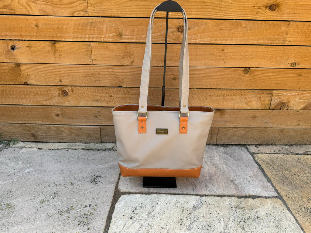 Stone and Camel Tote Bag