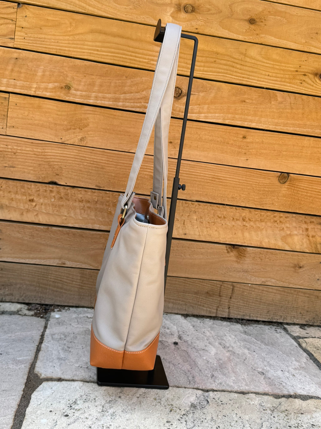 Stone and Camel Tote Bag