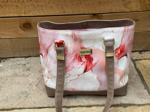 Blush Marble Tote Bag