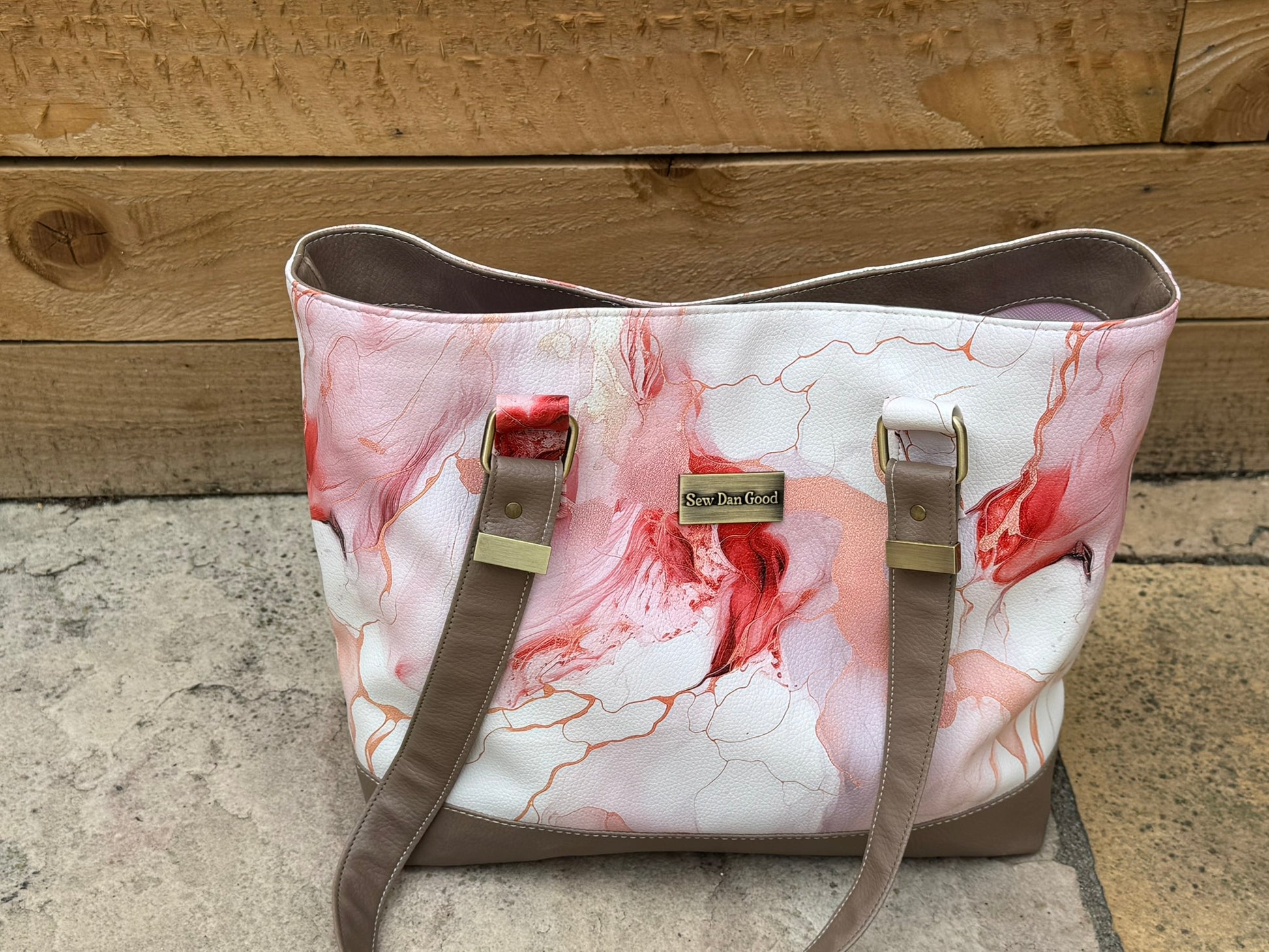 Blush Marble Tote Bag