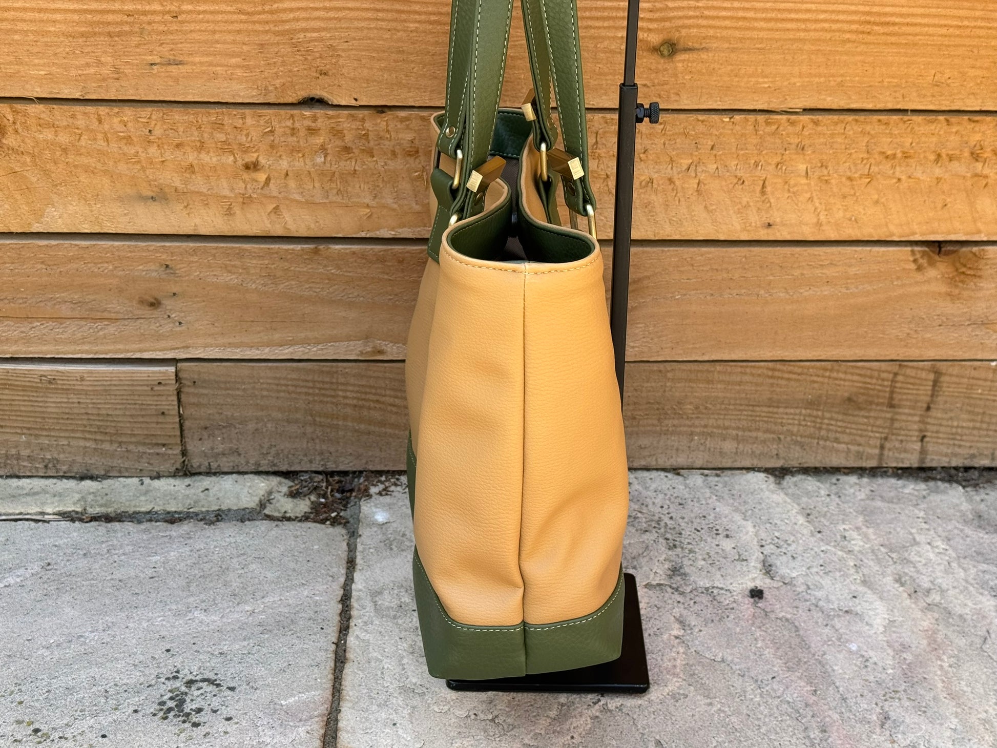 Camel and Olive Tote Bag