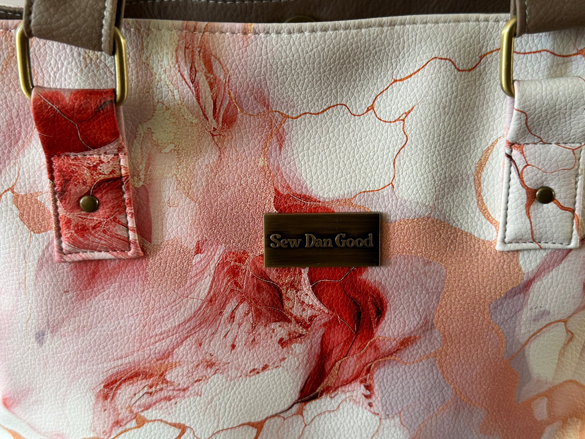 Blush Marble Tote Bag