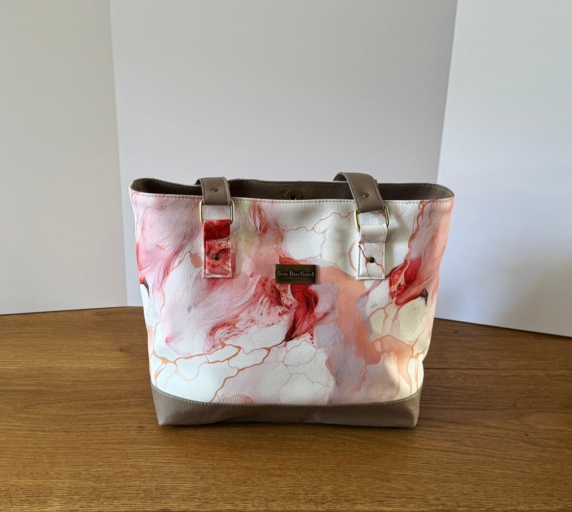 Blush Marble Tote Bag