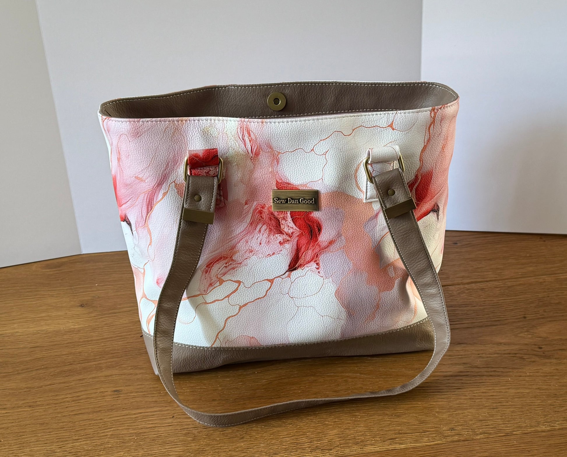Blush Marble Tote Bag