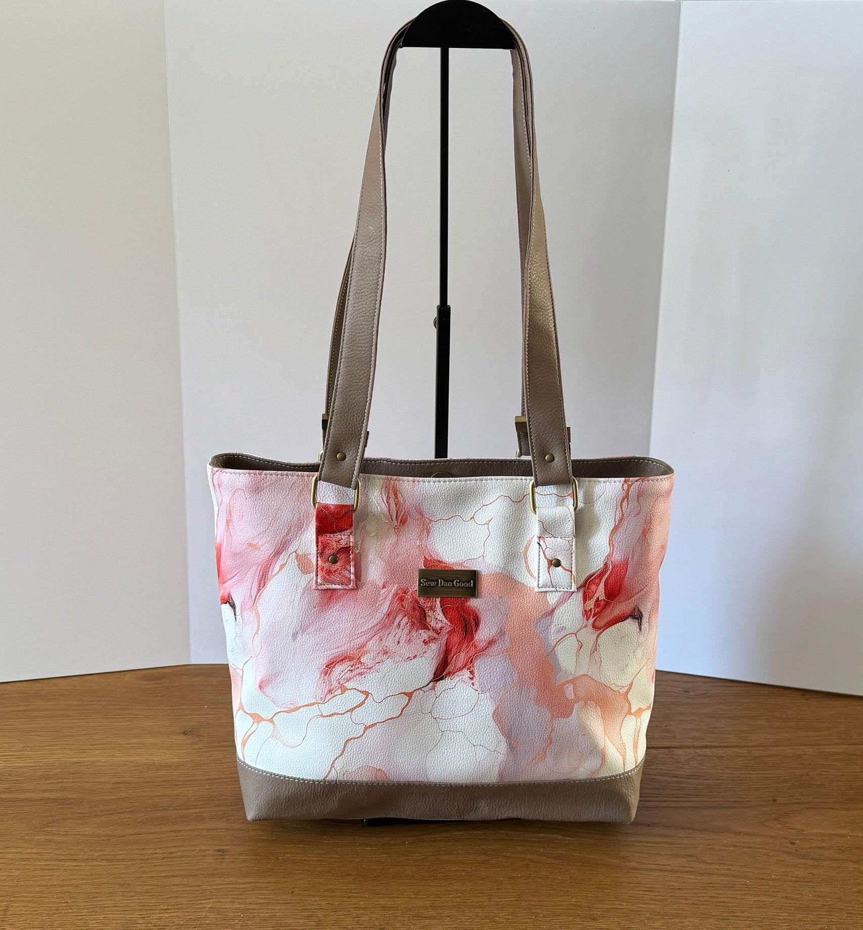 Blush Marble Tote Bag
