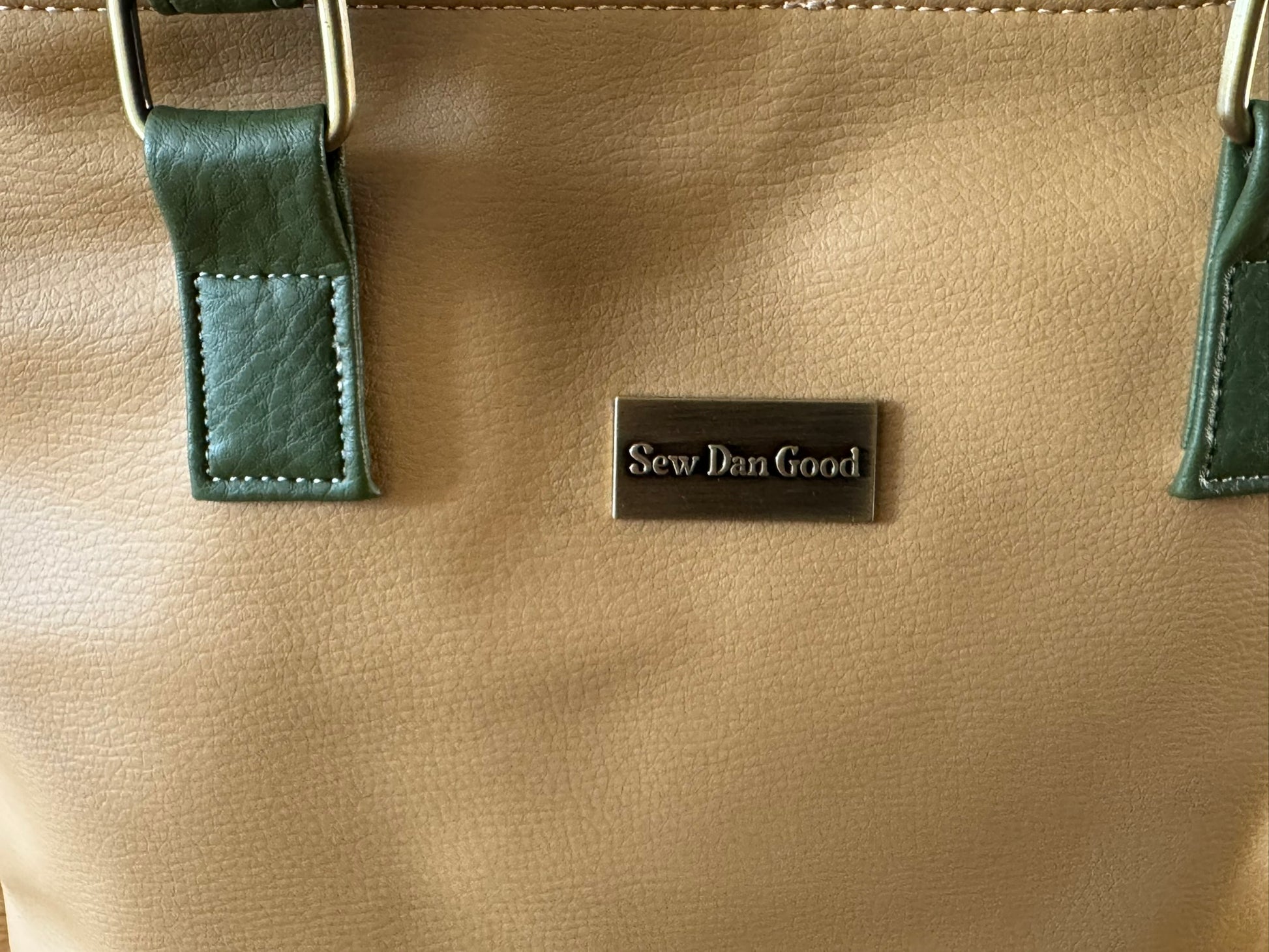 Camel and Olive Tote Bag