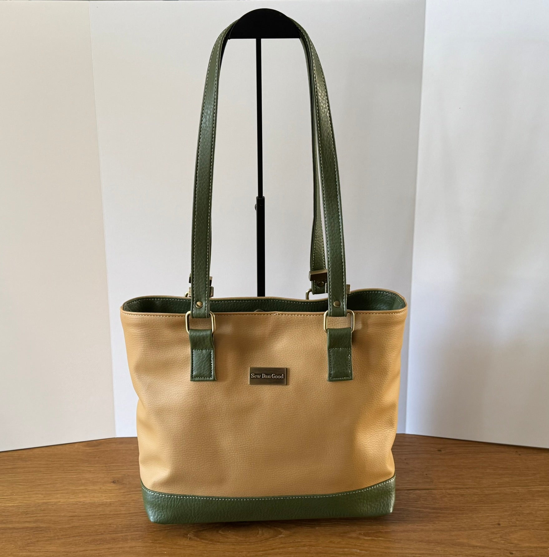 Camel and Olive Tote Bag