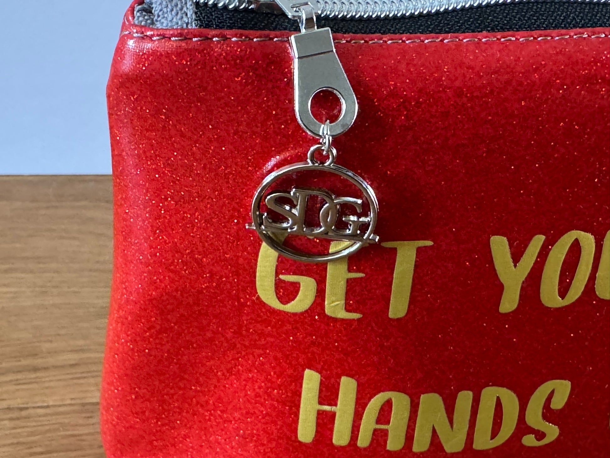 "Get Your Filthy Hands Off My Makeup Bag!" Glitter Makeup Pouch
