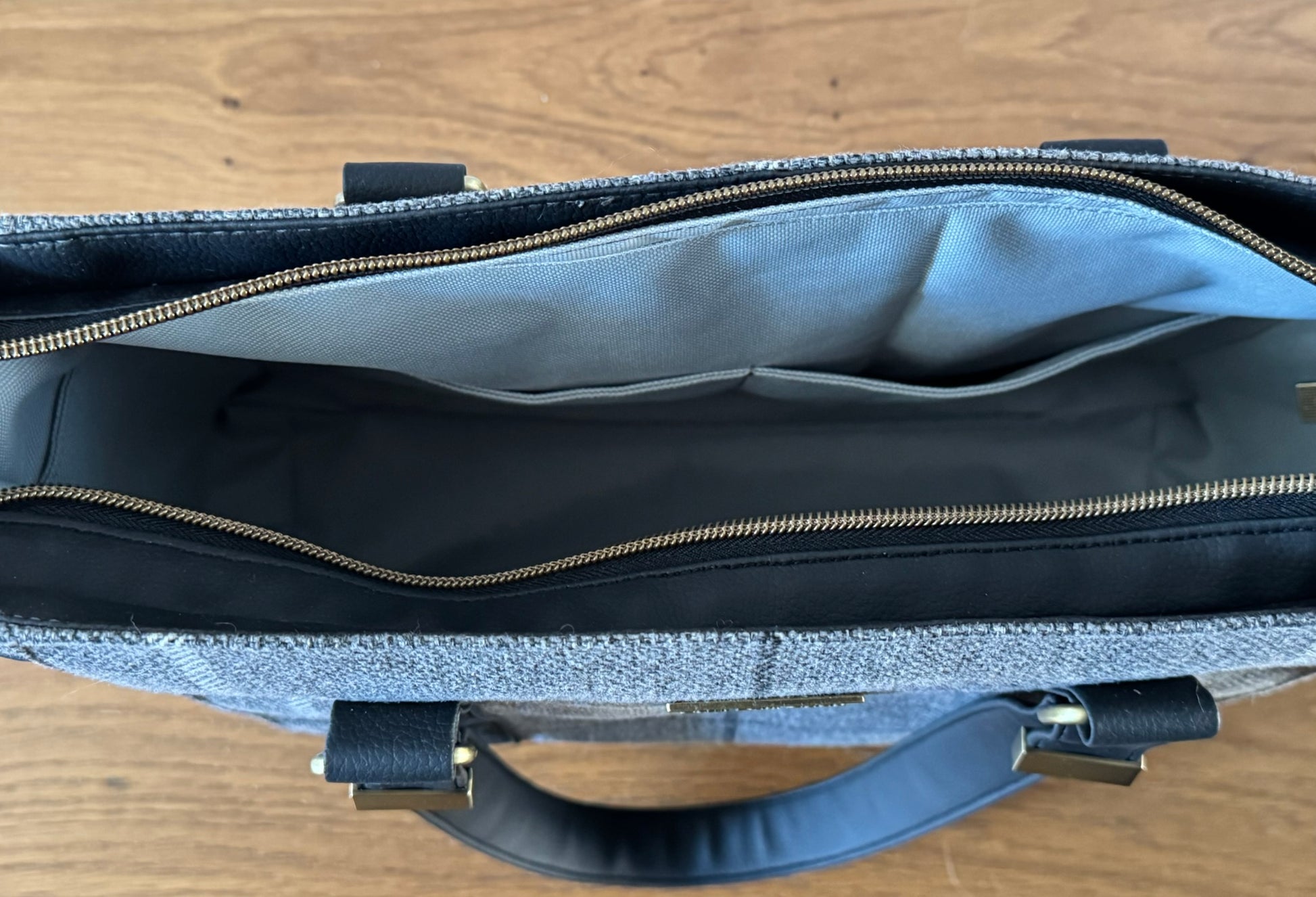 Grey Check Tote Bag