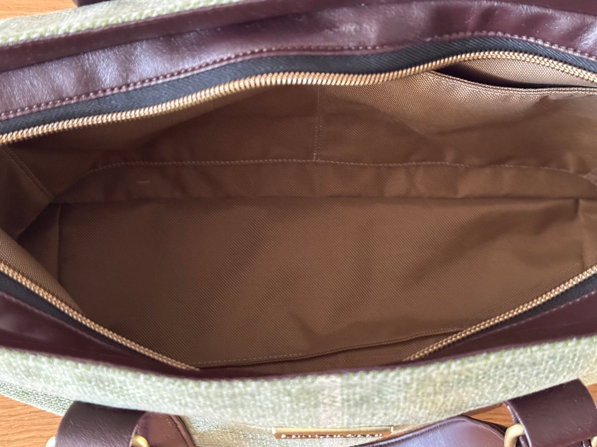 Sage Check Tote Bag