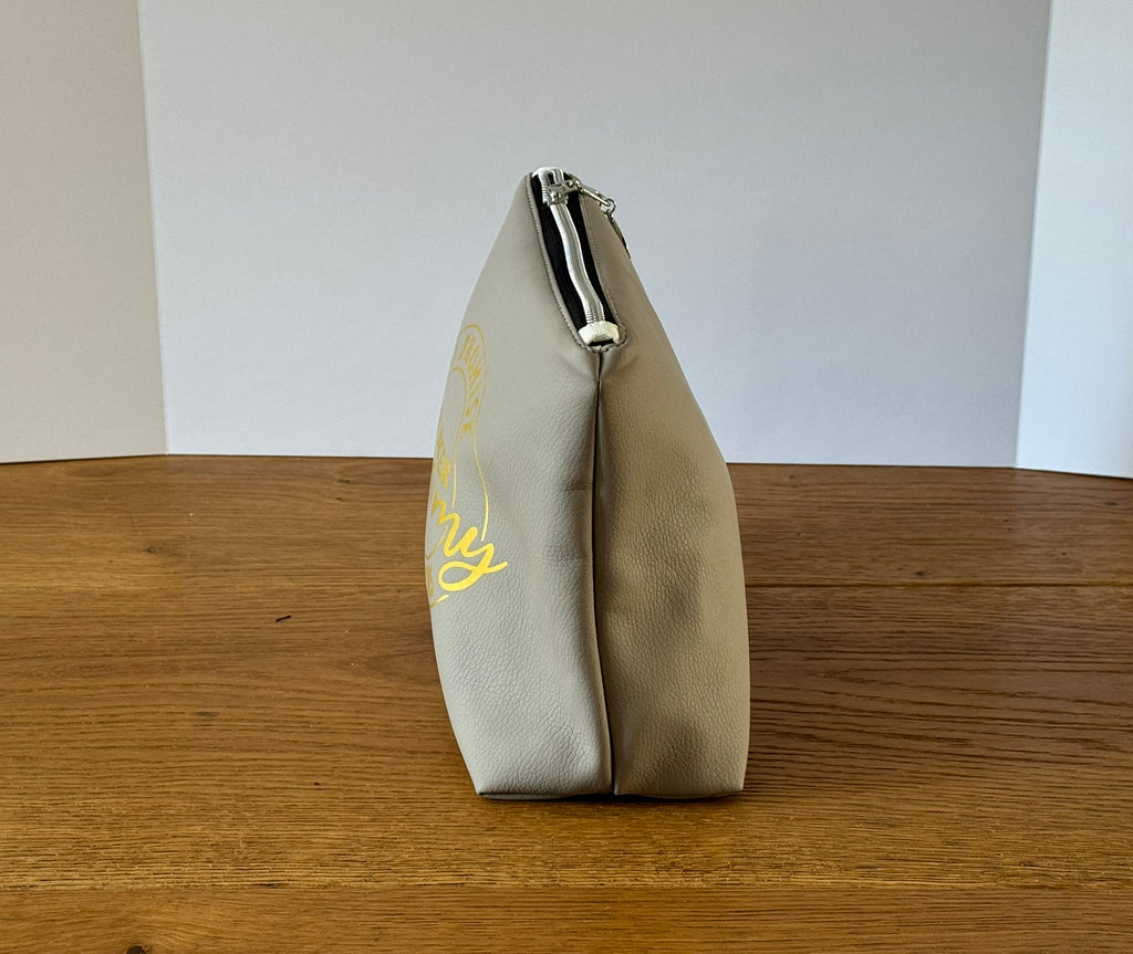 "I Promise I'm Nicer Than My Face Looks" Faux Leather Pouch