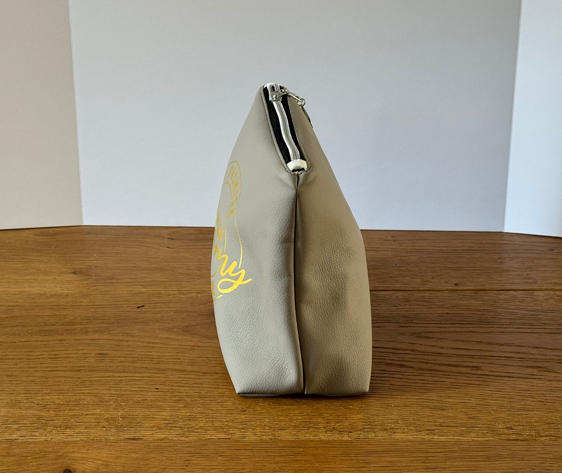 "I Promise I'm Nicer Than My Face Looks" Faux Leather Pouch