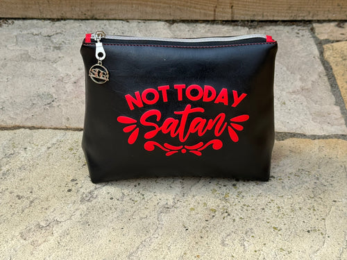 Not Today Satan Makeup & Accessory Pouch